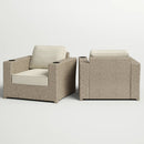 Outdoor Lounge Chairs With Cushions, Weather Resistant - Gray Mix
