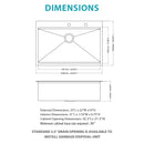 Drop In Kitchen Sink Stainless Steel 16 Gauge