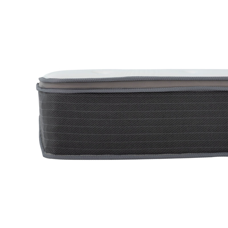 10" Full Size Hybrid Mattress In A Box, Gel Memory Foam Mattress Top With Pocket Coil Base - Gray / White