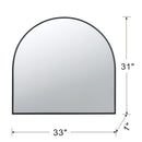 Arched Mirror With Metal Frame, Wall Mirror For Living Room Bedroom Entryway