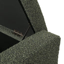 Textured Fabric Ottoman Bench With Hinged Lid