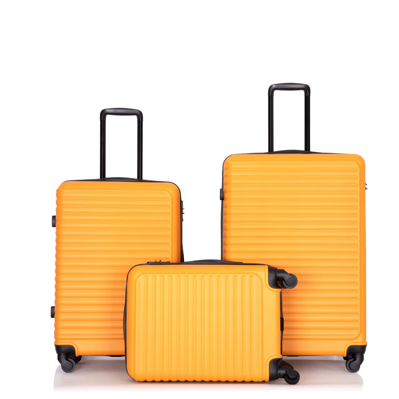 3 Piece Luggage Sets Lightweight Suitcase With Two Hooks, Spinner Wheels, Tsa Lock