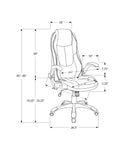 Office Chair, Adjustable Height, Swivel, Ergonomic, Armrests, Contemporary & Modern - Black