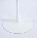 Table Mid-Century Dining Table For 4-6 People With Round MDF Table Top, Pedestal Dining Table, End Table Leisure Coffee Table