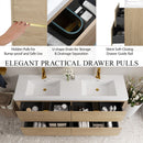Bathin Freestanding Bathroom Vanity With Double Sinks, Bathroom Storage Vanity Cabinet With Stone Resin Countertop And Soft Close Drawers