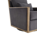 Comfy Accent Barrel Chair, 360 Degree Swivel