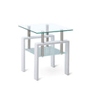 Tempered Glass Table With Storage