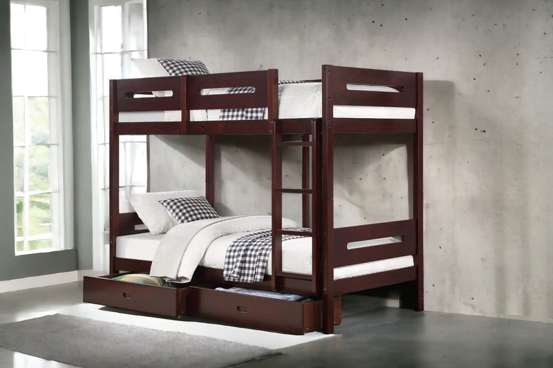 Nissa - Twin Twin Bunk Bed - Espresso