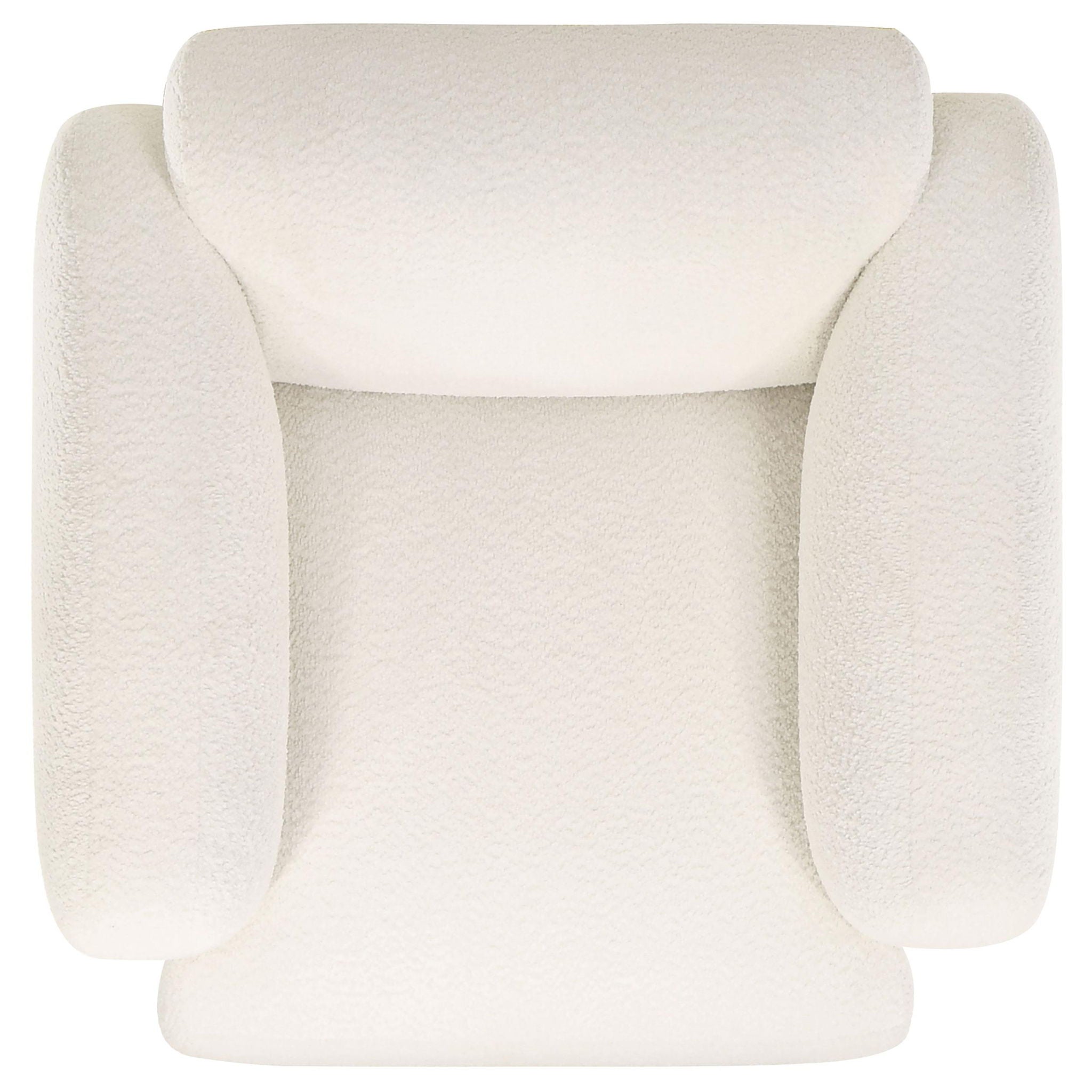 Dorset Fabric Upholstered Round Track Arm Accent Chair White - Atlantic Fine Furniture Melbourne FL