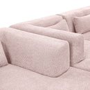 Upholstered Sofa Free Combined Sofa Couch With 2 Chaise Lounge And Five Back Pillows For Living Room