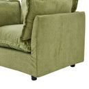 Modern Cozy Upholstered Armchair Sofa With Movable Ottoman