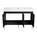 Freestanding Bathroom Vanity With Resin Sink And Storage Cabinet