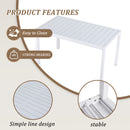 4 Piece Set Of Modern Striped Color- Blocking Single Chairs With Long Table