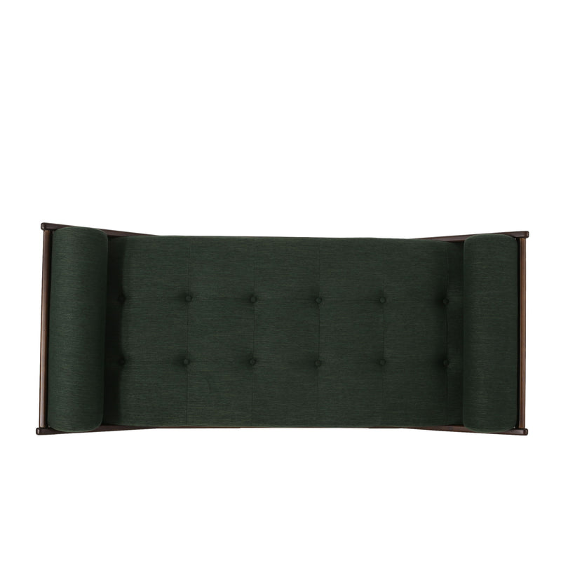 Chic Contemporary Chaise Lounge With Button Tufting And Bentwood Structure
