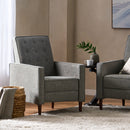 Mid-Century Modern Recliner With Button Tufted Waffle Stitch