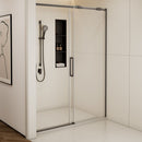 Semi-Frame Single Sliding Shower Door With Clear Tempered Glass