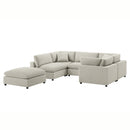 Cassandra - Modular 6 Piece Sectional - Beige