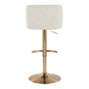 Toriano - Contemporary Adjustable Barstool Swivel With Rounded T Footrest (Set of 2)