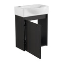 Modern Bathroom Vanity With Ceramic Basin, Wall Mounted Floating Sink Combo, Storage Cabinet