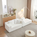 Modular Cloud Sectional Couch With L Shape Chaise, Deep Seat