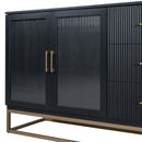 Murphy Bed With Frosted Glass Doors Design, Fake Drawers, Metal Legs
