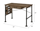 Endang - Writing Desk - Weathered Oak & Black Finish - Atlantic Fine Furniture Inc