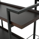 Modern Industrial Bar Cart With Shelving And Casters