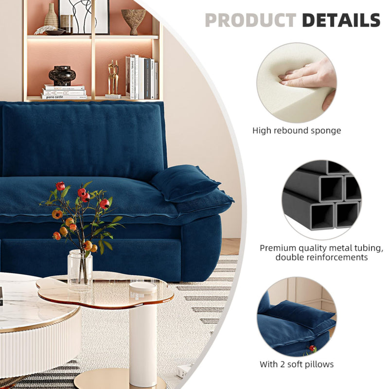 Queen Pull Out 3 In 1 Convertible Sleeper Sofa, Multi-Functional