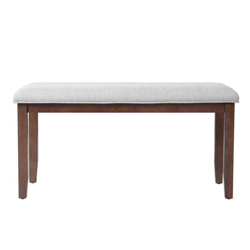 6 Piece Extendable Dining Table Set, Wood Table With Removable Leaf, 4 Upholstered Chairs And Bench - Cherry