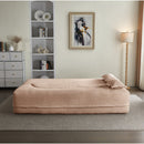 Floor Convertible Sleeper Sofa Bed With 2 Pillows