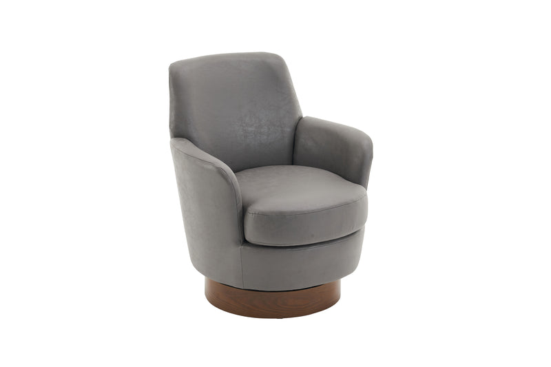 Polyester Swivel Barrel Chair, Swivel Accent Chairs Armchair For Living Room, Reading Chairs For Bedroom Comfy, Round Barrel Chairs With Gold Stainless Steel Base