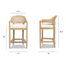 Americana - Mid-Century Modern Cane Back Counter Stool