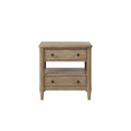 Open Nightstand With 2 Drawers