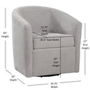 Oaklynn - Barrel Style Swivel Accent Chair