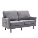Mid Century Modern Loveseat Sofa With USB Ports, Removable Pillow Cover