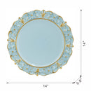 Plastic Charger Plate (Set of 6) - Blue / Gold