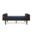Chic Contemporary Chaise Lounge With Button Tufting And Bentwood Structure