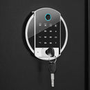 Large Capacity Quick Access Fingerprint Gun Safe, 4 - 5 Gun Biometric Metal Rifle Gun Security Cabinet Safe Locker - Black