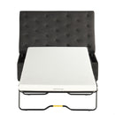 Convertible Folding Sofa Bed Ottoman With Memory Mattress And Tufted Design