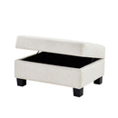 Contemporary U - Shaped Sectional Sofa With Movable Storage Ottoman
