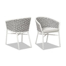 Rowan - Rope Barrel Back Patio Dining Chairs (Set of 2) - Optic White