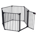 Adjustable Safety Gate Play Yard Metal Doorways Fireplace Fence Christmas Tree Fence Gate For House Stairs Gate Prohibited Area Fence