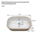 Undermount Bathroom Sink 22" X 15.25" With Overflow Sleek, High Temperature Fired, Stain Resistant, Smooth Polished Surface - White