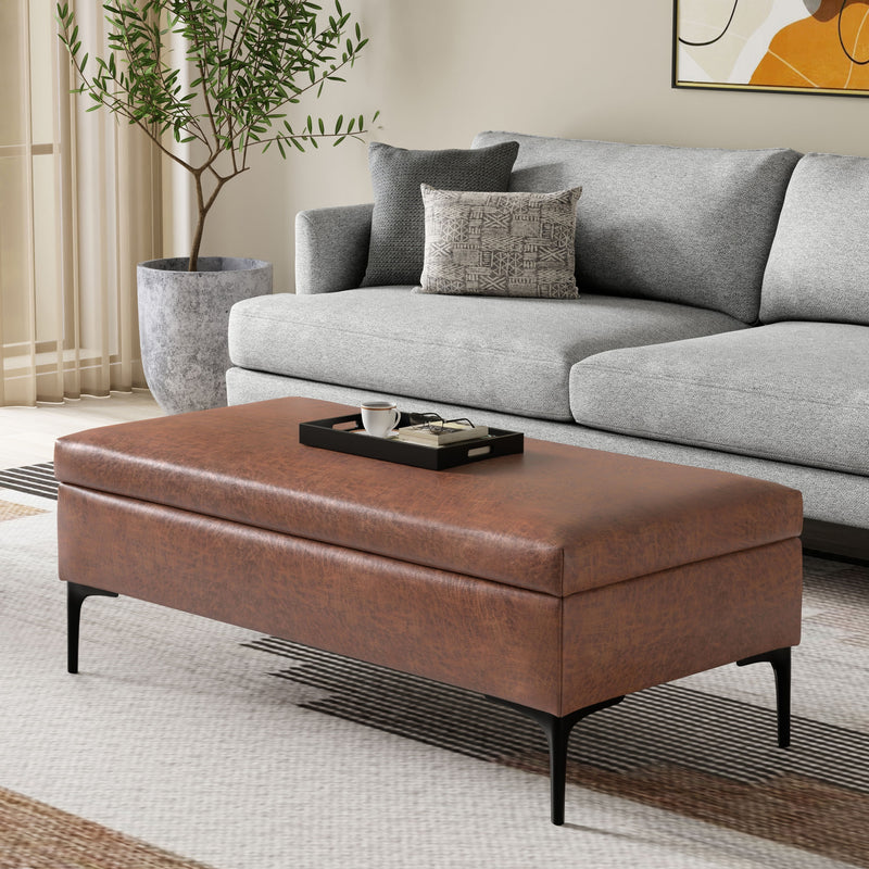 Rebecca - Multifunctional Coffee Table Storage Ottoman With Lift Up Lid