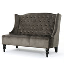 Nurturing - Upholstered Loveseat With Wing Back And Diamond Tufting