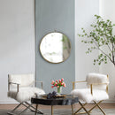 Round Mirror, Circle Mirror With Iron Frame For Living Room Bedroom Vanity Entryway, Hallway