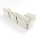Stylish Sofa With Ottoman And Lumbar Pillows, Ergonomic Design