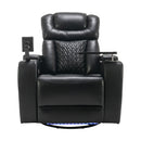 270 Degree Swivel Power Recliner With Tray Table, Phone Holder, Cup Holder, USB Port