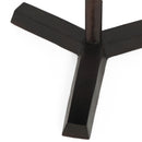 Industrial Style Elliptical Side Table With Aluminum Frame - Bronze