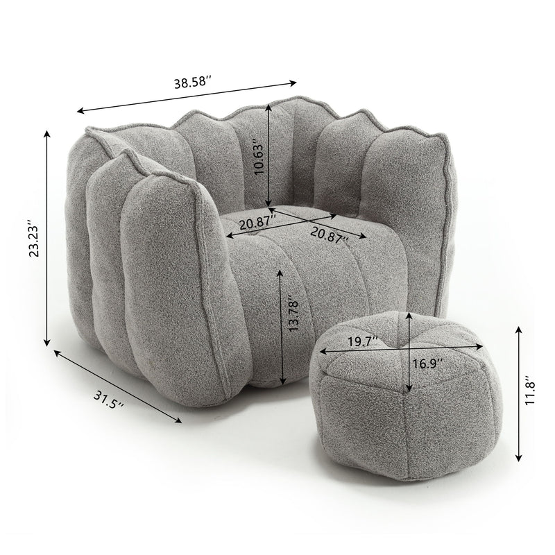 Soft Bean Bag Chair With High Resilient Foam (Chips)